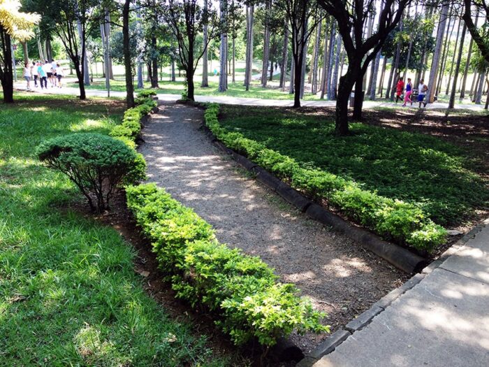 Caminho para a pista de caminhada e cooper no Parque Ecológico de Vila Prudente