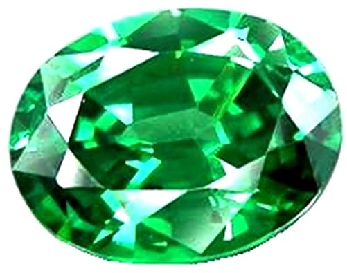 Uma esmeralda. A cor verde é devida à presença de cromo no mineral.