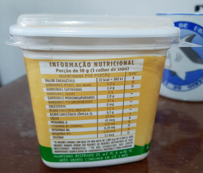 Margarina enriquecida com ácidos graxos ômega-3 e ômega-6