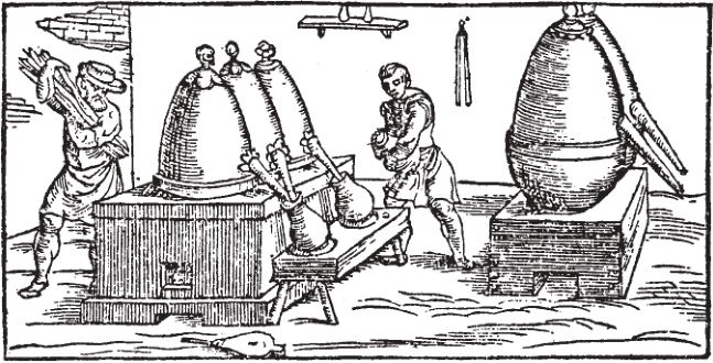 Destilação do metal em 1540.