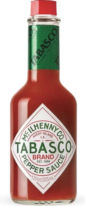 Molho Tabasco clássico, feito com Capsicum frutescens.
