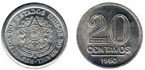 50 centavos de alumínio do Brasil