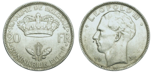 20 Francos da Bélgica 20 Francos da Bélgica