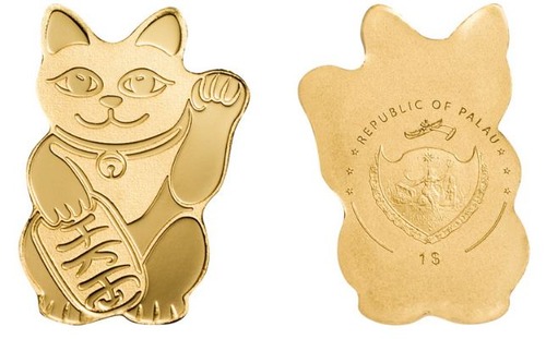 Moeda de 1 Dólar de Palau, Maneki Neko Gato